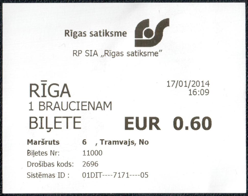 Riia — Tickets