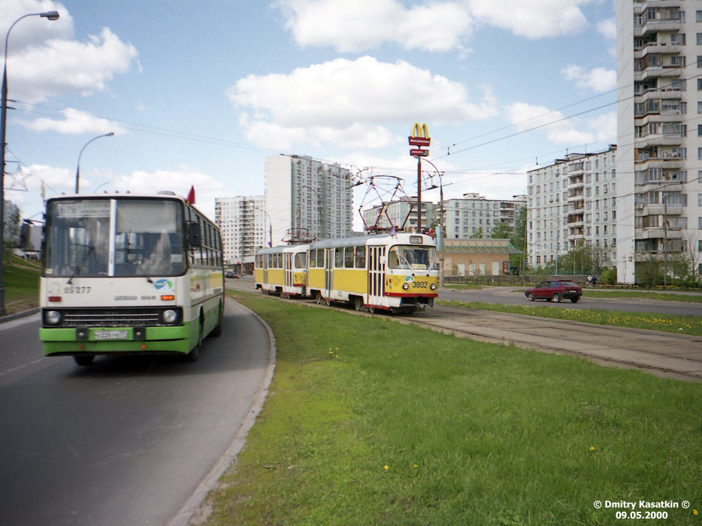 Moscow, Tatra T3SU № 3802