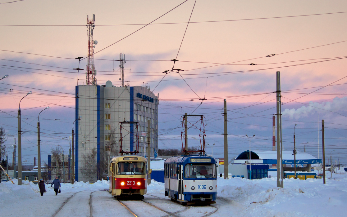 Izhevsk, Tatra T3SU (2-door) № 2213; Izhevsk, Tatra T3R.P № 1006