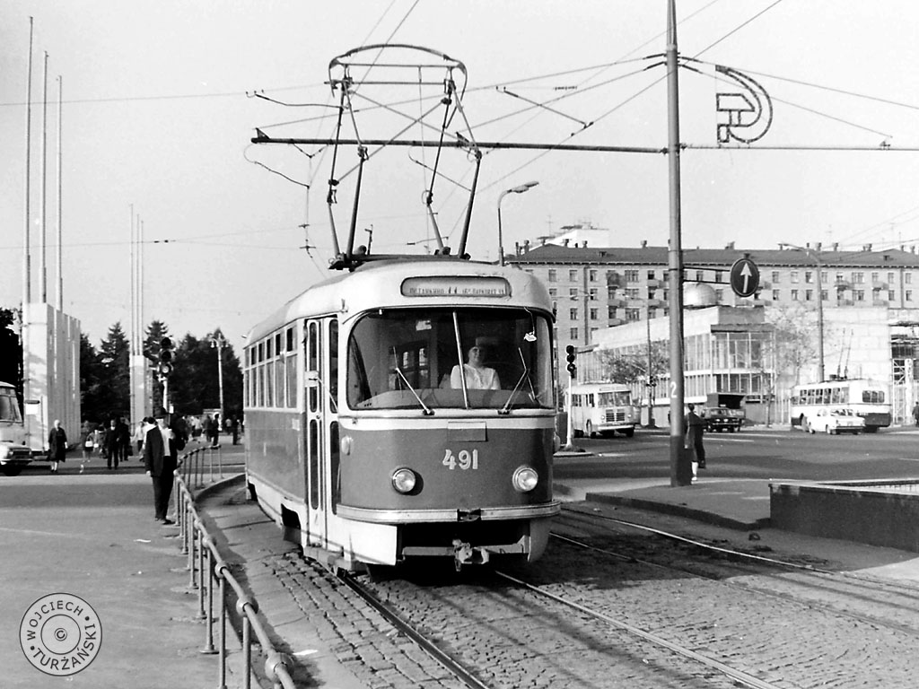 Москва, Tatra T3SU (двухдверная) № 491; Москва — Исторические фотографии — Трамвай и Троллейбус (1946-1991)