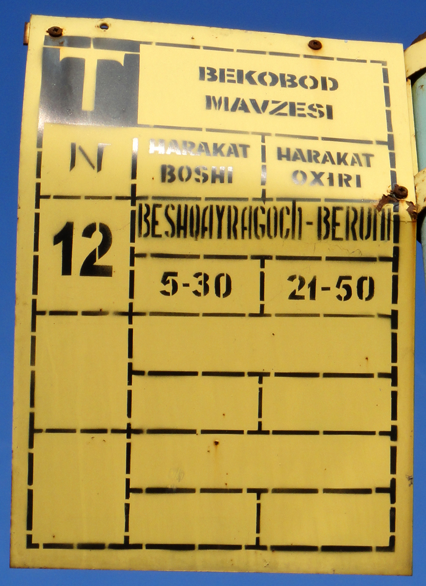 Tashkent — Route boards & station signs