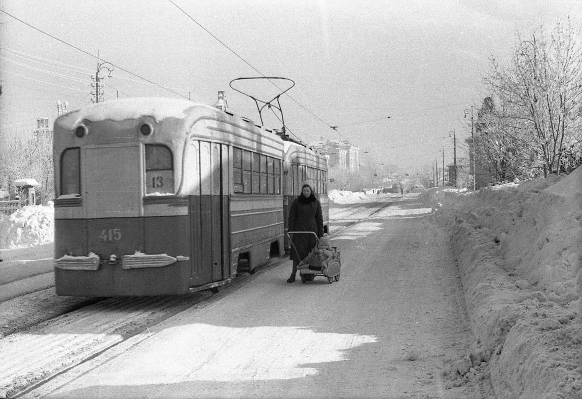 Уфа, КТП-1 № 415; Уфа — Исторические фотографии; Уфа — Трамвайная сеть .