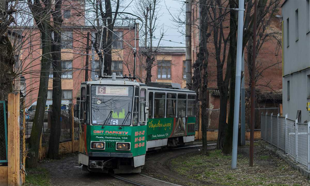 Львов, Tatra KT4D № 1167