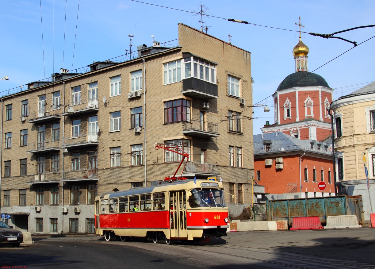 Moszkva, Tatra T3SU (2-door) — 481; Moszkva — Parade to115 years of Moscow tramway on April 12, 2014