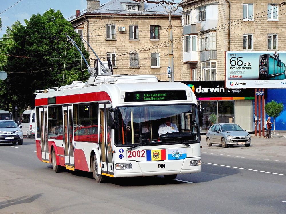 Бельцы, БКМ 321 № 2002; Бельцы — Новые троллейбусы БКМ-321 2014 год