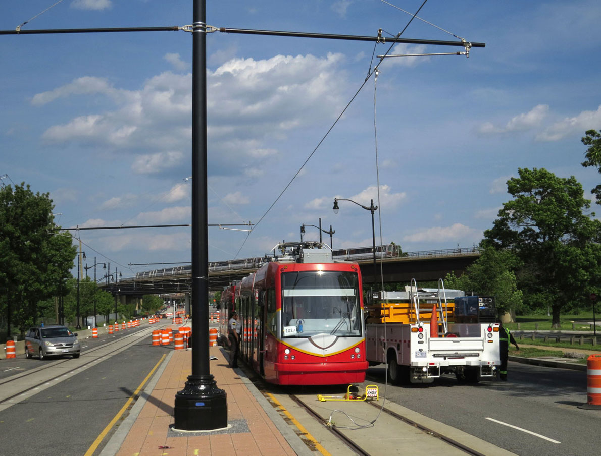 Washington, DC, Inekon 12 Trio # 102; Washington, DC — H Street — Benning Road Line: Construction