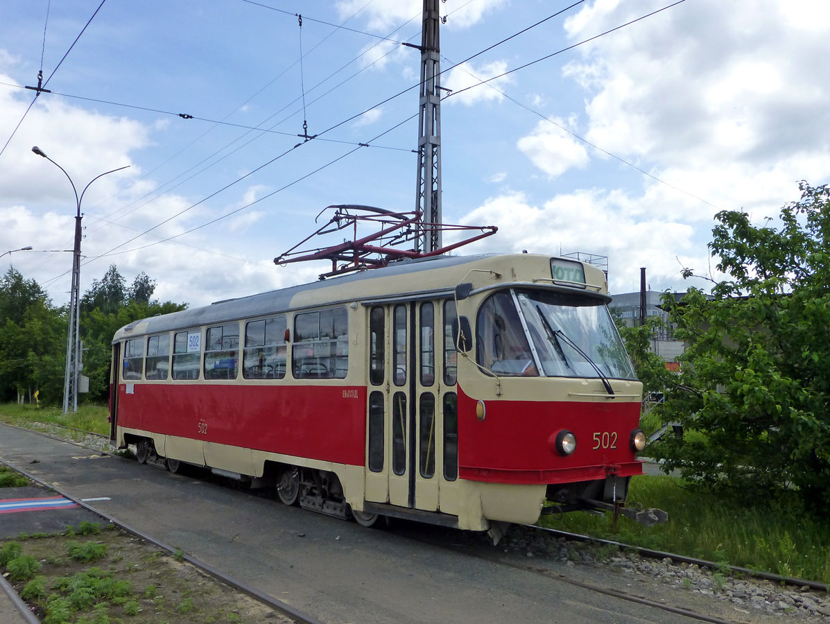 Jekatěrinburg, Tatra T3SU (2-door) č. 502