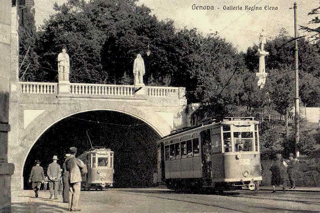 Генуя — Трамвай и троллейбус — Старые фотографии