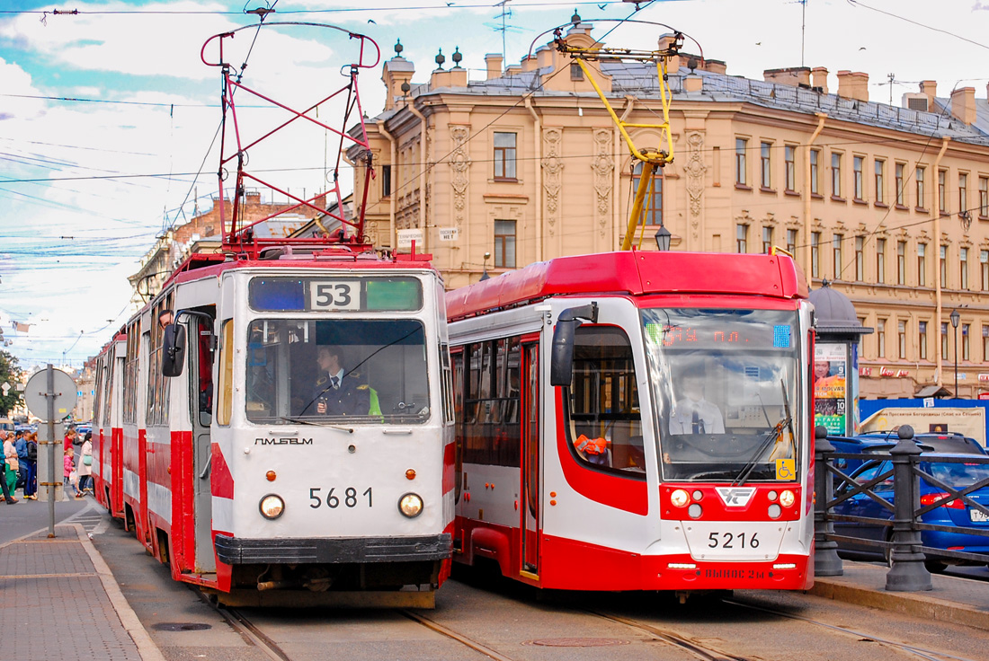 Санкт-Петербург, ЛМ-68М № 5681; Санкт-Петербург — Заказная поездка на СМЕ ЛМ-68М 5681+5448 в Стрельну и Купчино