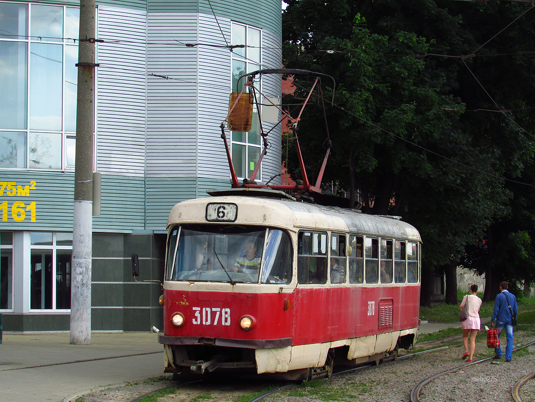 Charkov, Tatra T3SU (2-door) č. 3078