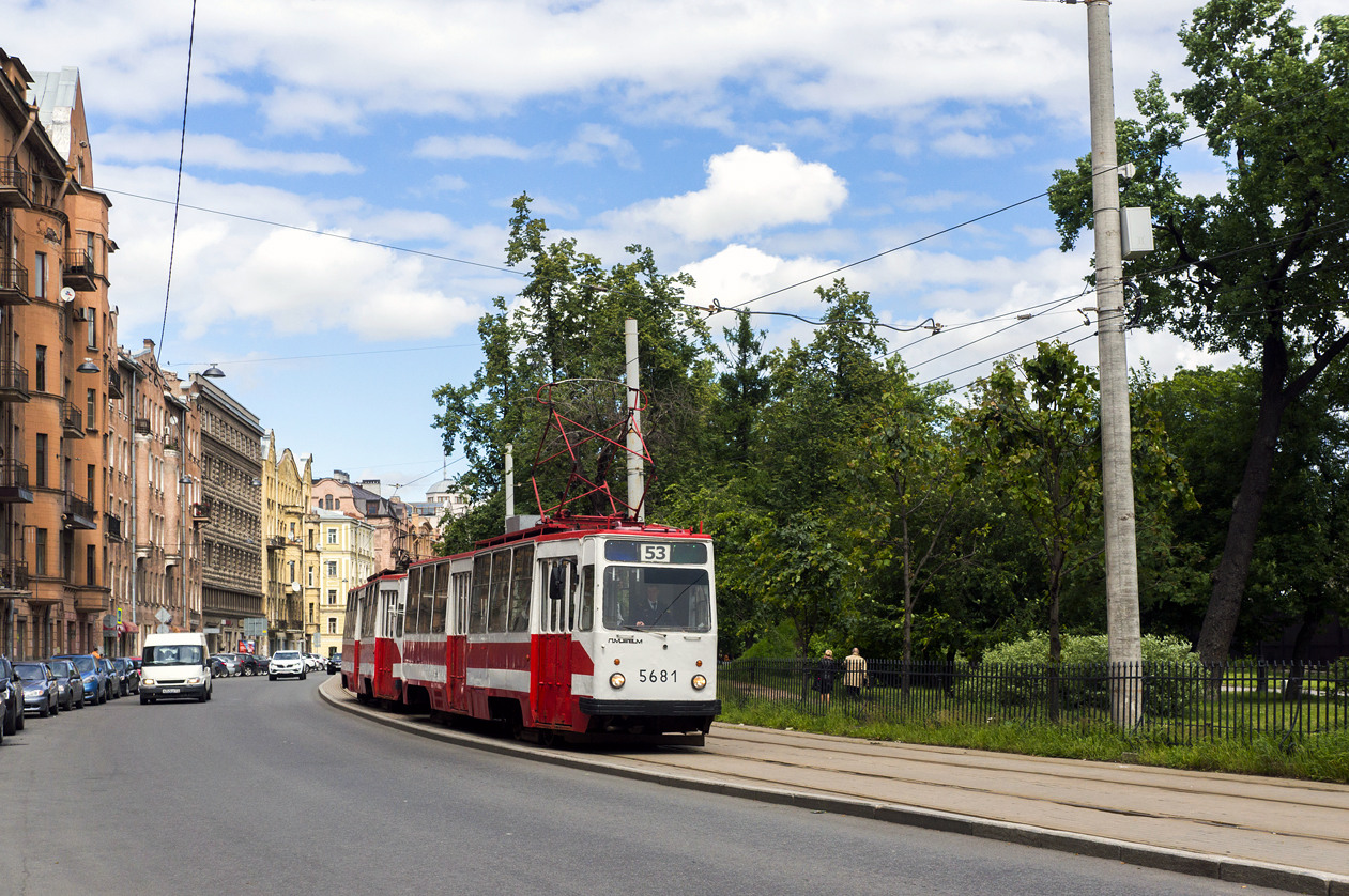 Санкт-Петербург, ЛМ-68М № 5681; Санкт-Петербург — Заказная поездка на СМЕ ЛМ-68М 5681+5448 в Стрельну и Купчино