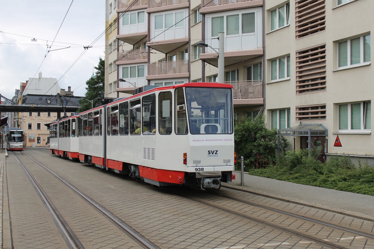 Zwickau, Tatra KT4DMC № 938; Zwickau — Anniversary: 120 years of tramways in Zwickau (14.06.2014) • Jubiläum: 120 Jahre Straßenbahn Zwickau (14.06.2014)