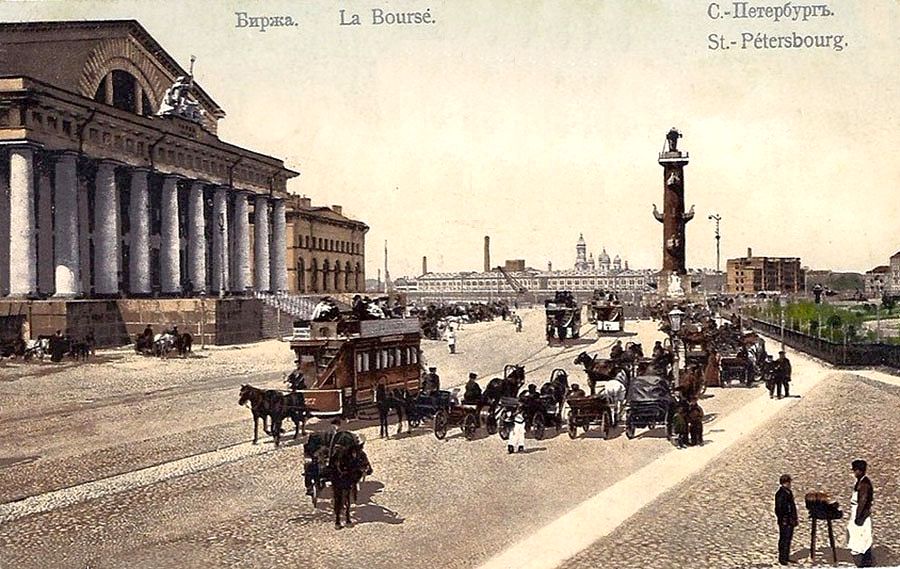 Saint-Petersburg — Historical photos of horse tramway