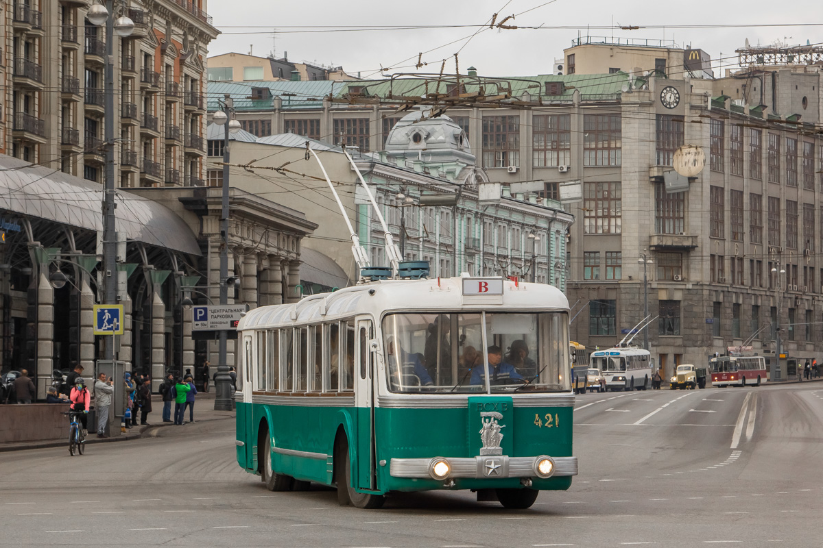 Moskva, SVARZ TBES č. 421; Moskva — Parade to 81 years of Moscow trolleybus on November 15, 2014