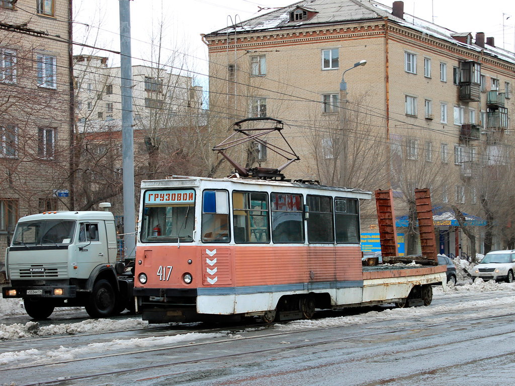 Челябинск, 71-605 (КТМ-5М3) № 417; Челябинск — Снегопад 25 апреля 2014 года и устранение его последствий