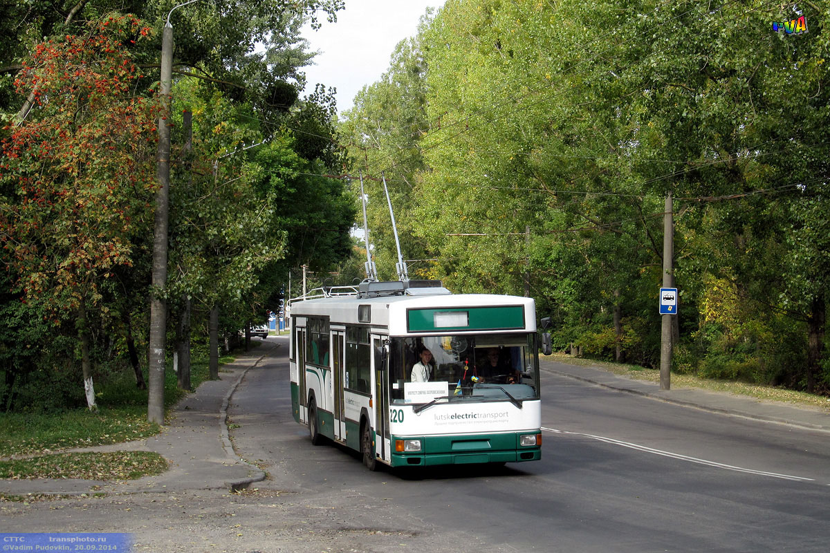 Луцк, MPK/Jelcz M121M EKO-BUS № 220; Луцк — Покатушки на троллейбусе Jelcz M121M №220, 20.09.2014