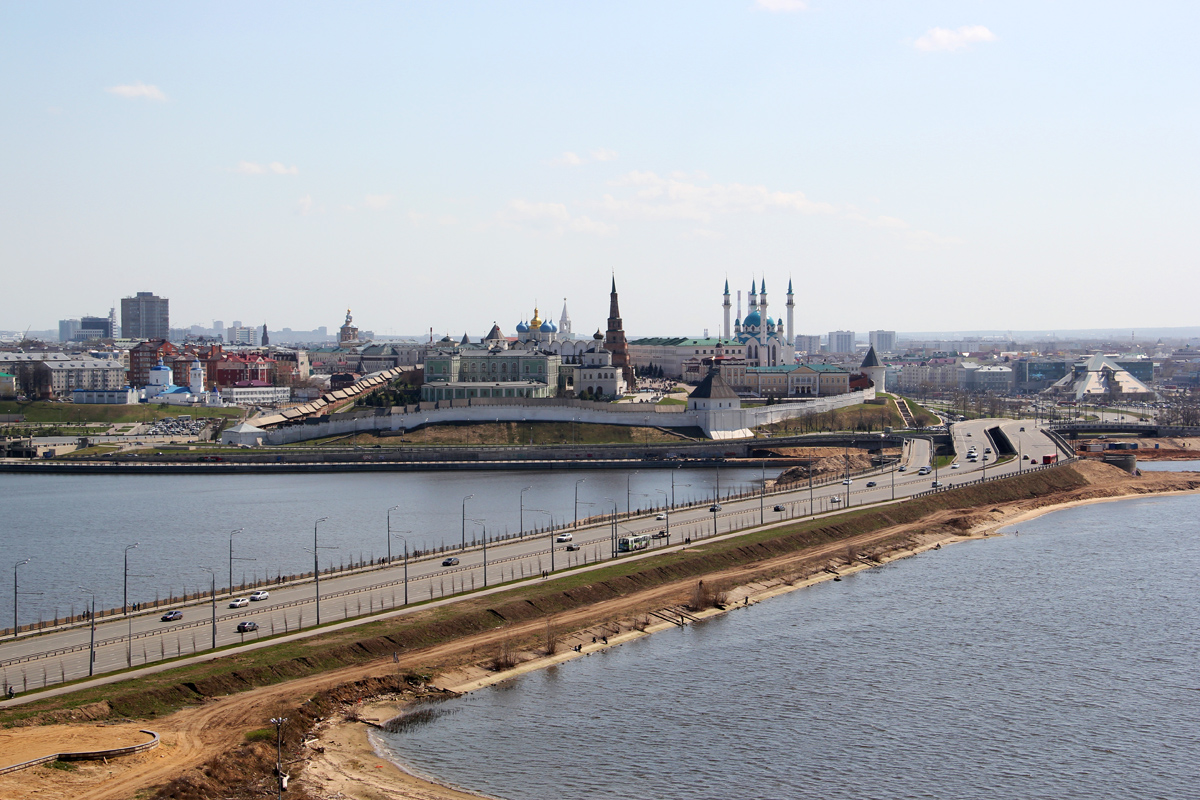 Казань — Мосты и дамбы; Казань — Электротранспорт с высоты