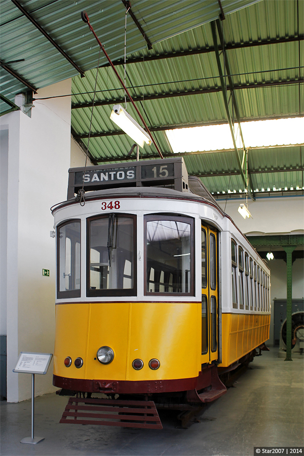 Lisbon, Stephenson 4-axle motor car № 348; Lisbon — Tram — Museu da Carris
