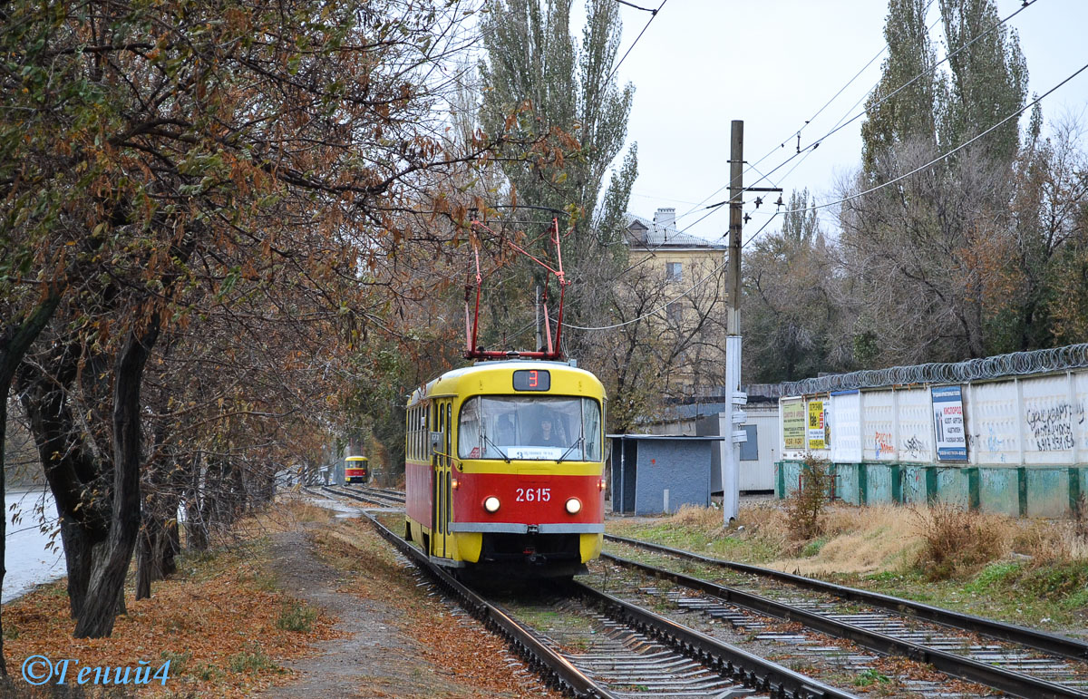 Волгоград, Tatra T3SU (двухдверная) № 2615