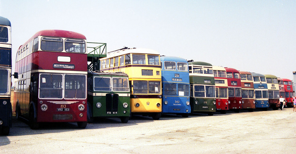 Sandtoft, Brush # 342; Sandtoft, Burlingham # 193; Sandtoft, Sunbeam W # 175; Sandtoft, AEC # 802; Sandtoft, Roe # 746; Sandtoft, Karrier F4/Park Royal # 375; Sandtoft, NCB # 72