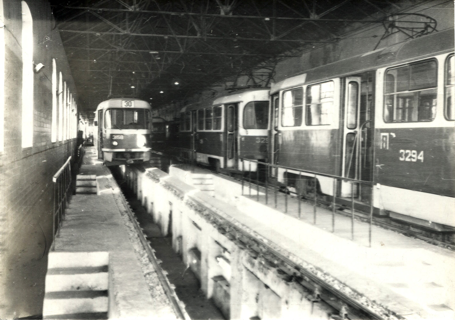 Odessza, Tatra T3SU (2-door) — 3158; Odessza, Tatra T3SU — 3294; Odessza — Tramway Depot #2