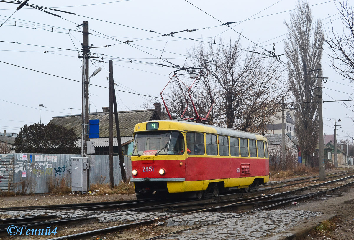 Волгоград, Tatra T3SU (двухдверная) № 2651