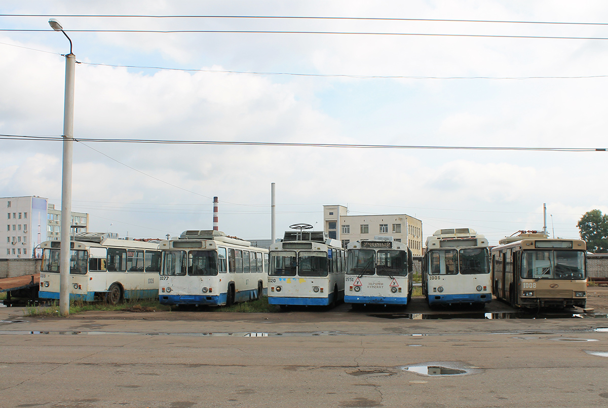 Ufa, BTZ-52761N (BTZ-100) № 1008; Ufa, BTZ-5276-04 № 1006; Ufa, ZiU-682 (URTTZ) № 1551; Ufa, BTZ-5276-01 № 1120; Ufa — Trolleybus Depot No. 1