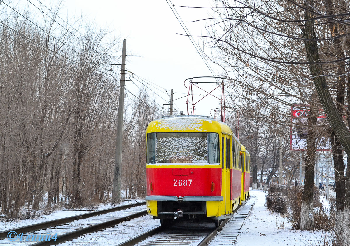 Волгоград, Tatra T3SU (двухдверная) № 2687