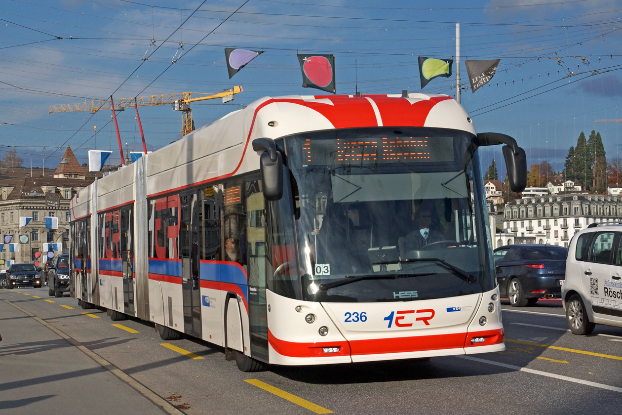 Luzern, Hess lighTram (BGGT-N2D) Nr. 236