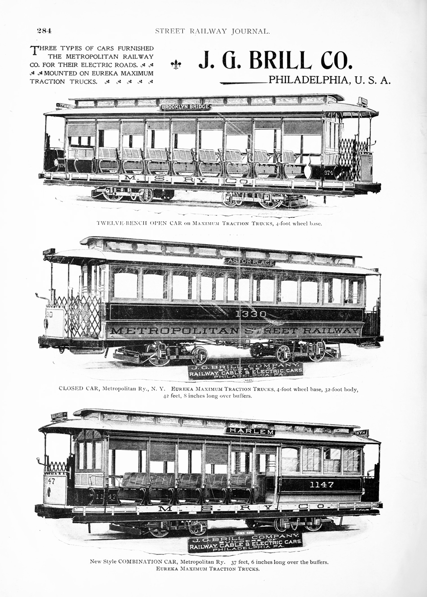 Nowy Jork, Brill 4-axle motor car Nr 974; Nowy Jork, Brill 4-axle motor car Nr 1147