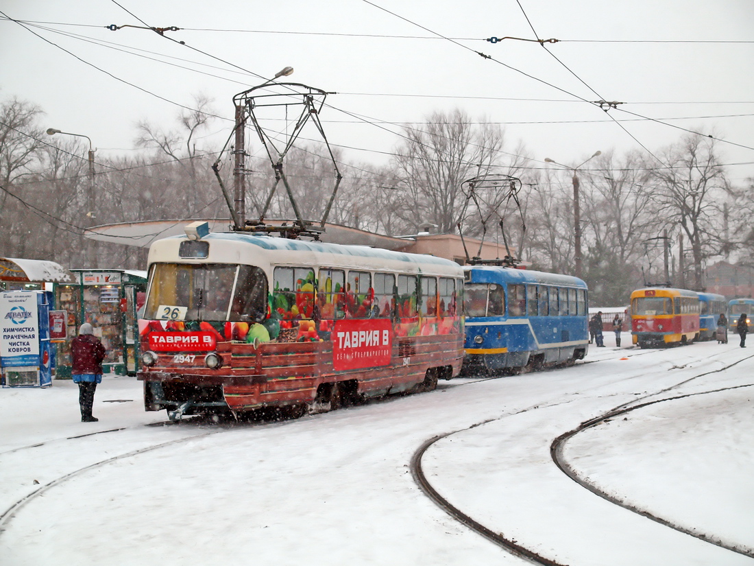 Odesa, Tatra T3SU Nr. 2947; Odesa — 27.12–30.12.2014 — Snowfall and Its Aftermath