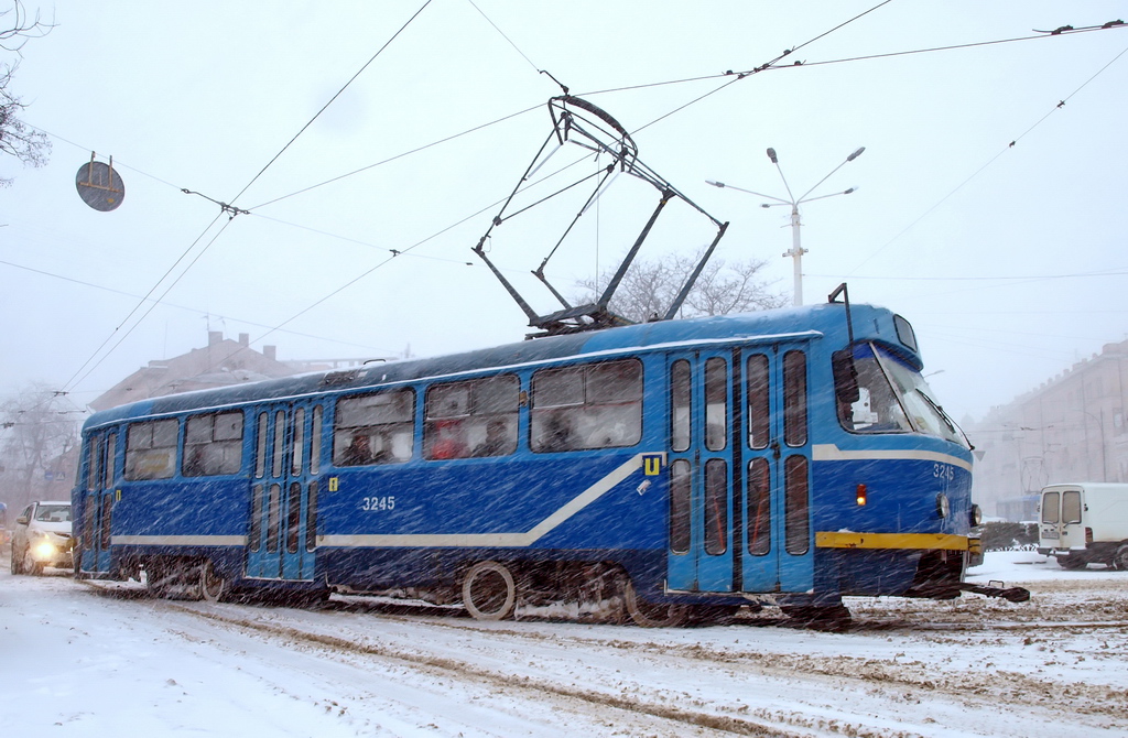 Одесса, Tatra T3R.P № 3245; Одесса — 27.12–30.12.2014 — Снегопад и его последствия