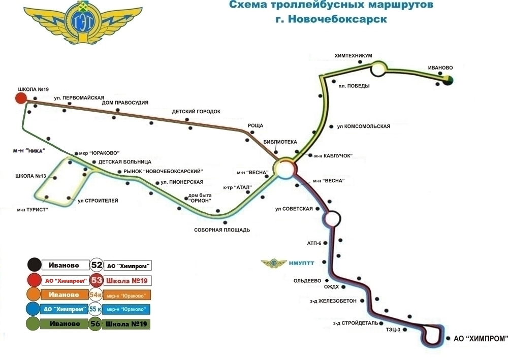 Новочебоксарск — Схемы