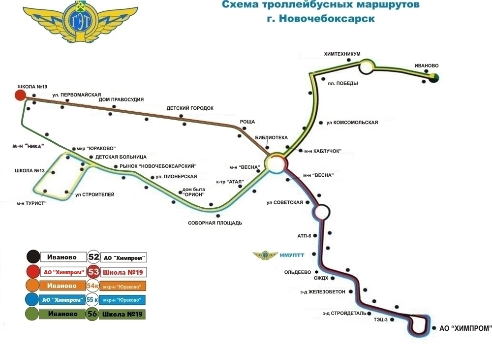 Карта остановок чебоксары