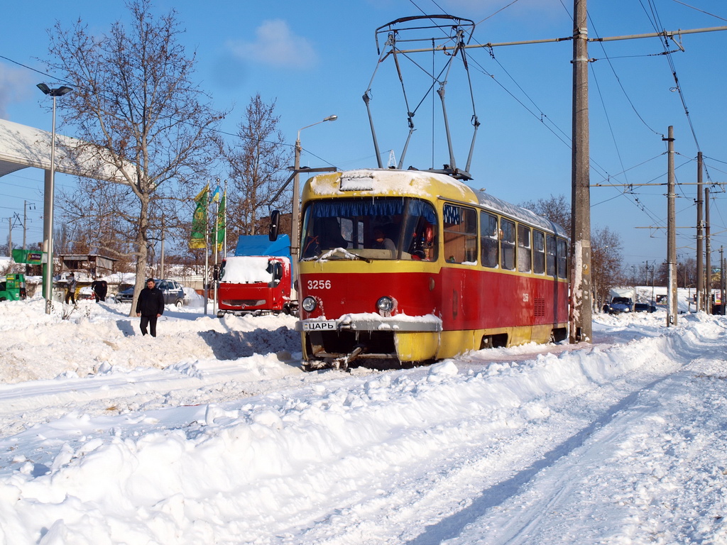 Odesa, Tatra T3SU № 3256; Odesa — 27.12–30.12.2014 — Snowfall and Its Aftermath