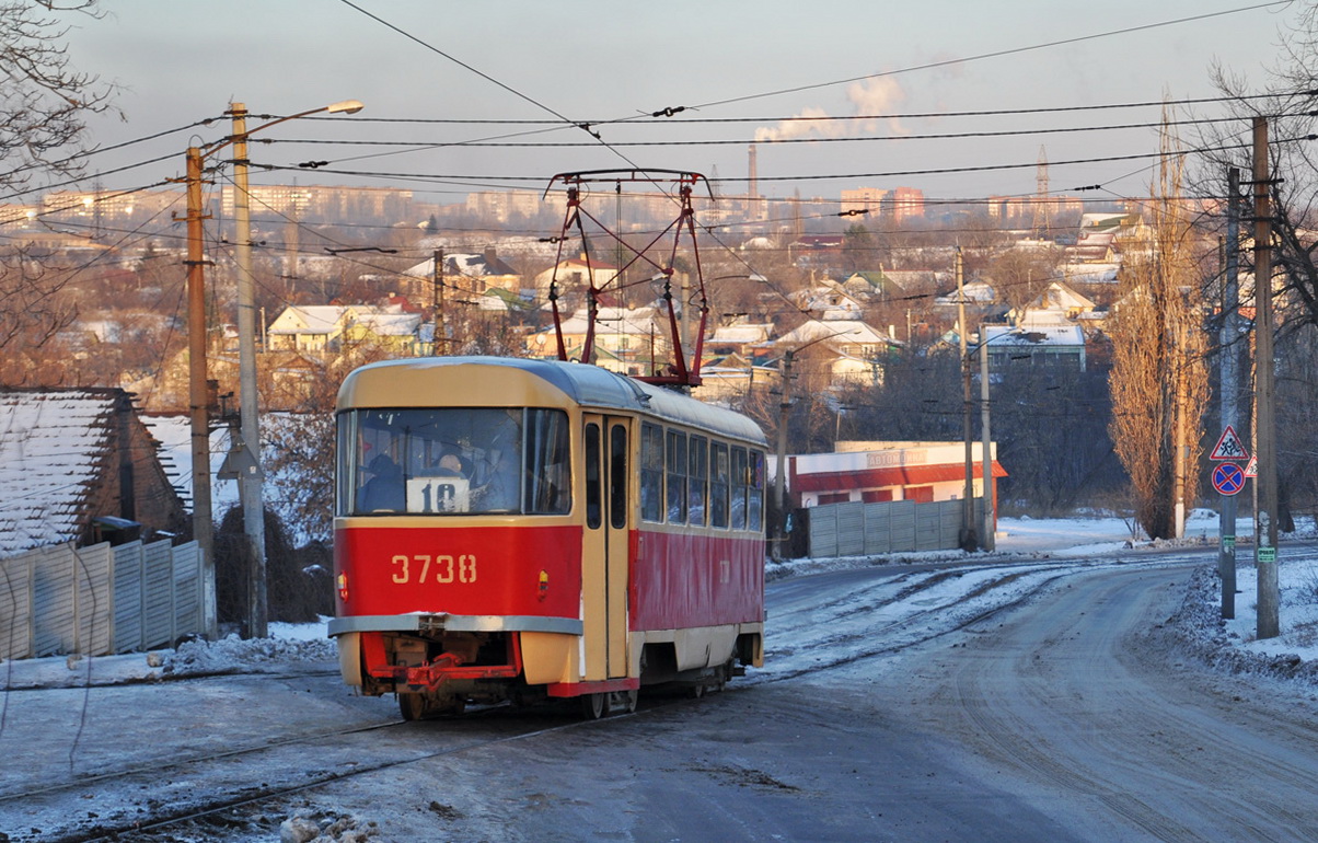 Донецк, Tatra T3SU (двухдверная) № 3738