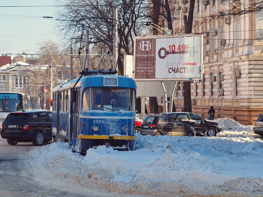 Одесса, Tatra T3R.P № 2968; Одесса — 27.12–30.12.2014 — Снегопад и его последствия