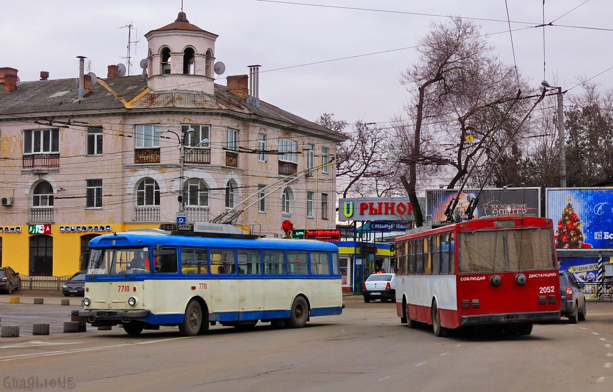 Крымский троллейбус, Škoda 9TrH27 № 7710; Крымский троллейбус, Škoda 14Tr02/6 № 2052