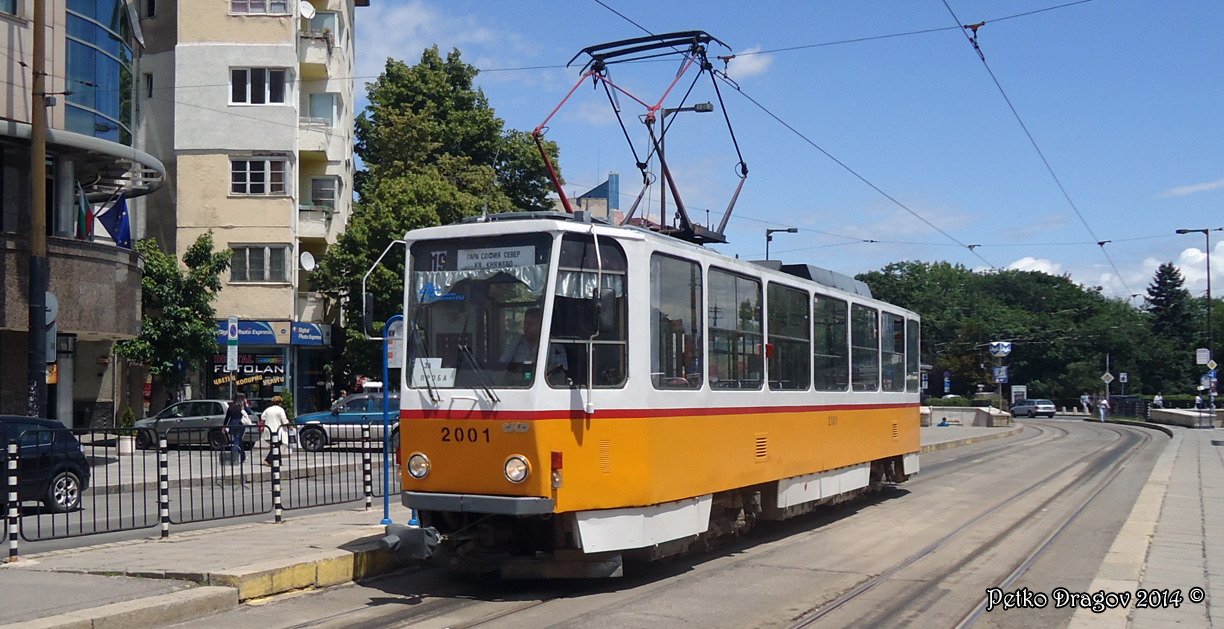 София, Tatra T6A2B № 2001; София — Основен ремонт на трамвайното трасе по бул. България — 05.03.2014 — 15.07.2014 г.