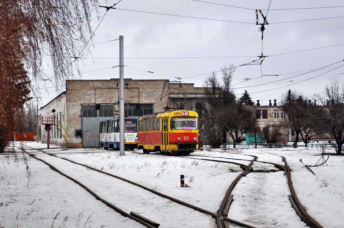 Волжский, Tatra T3SU (двухдверная) № 83; Волжский — Трамвайное депо