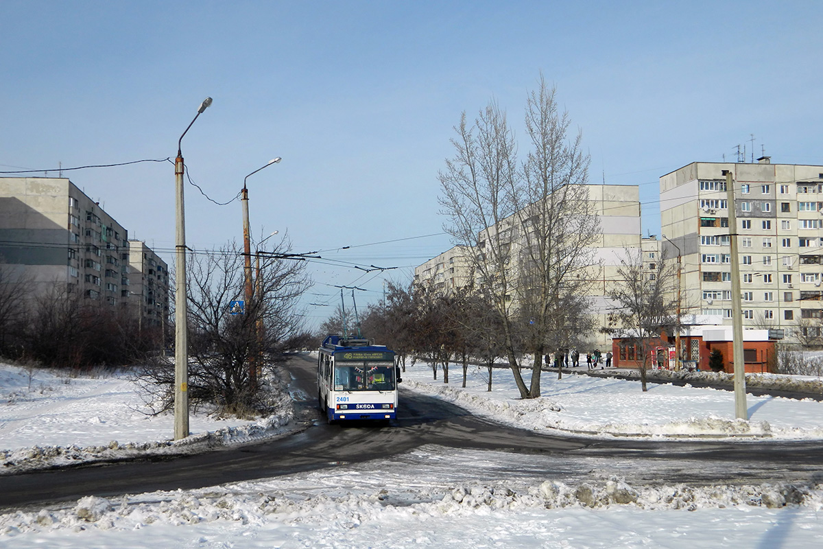 Charkov, Škoda 14Tr18/6M č. 2401; Charkov — Transportation Party 1/24/2015:on a Škoda-14Tr Trolleybus Dedicated to the Anniversary of the Kharkov Transports Web Site