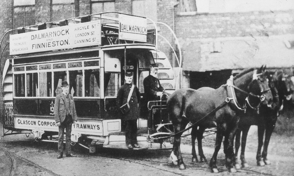 Glasgow, Horse car č. 470; Glasgow — Old photos