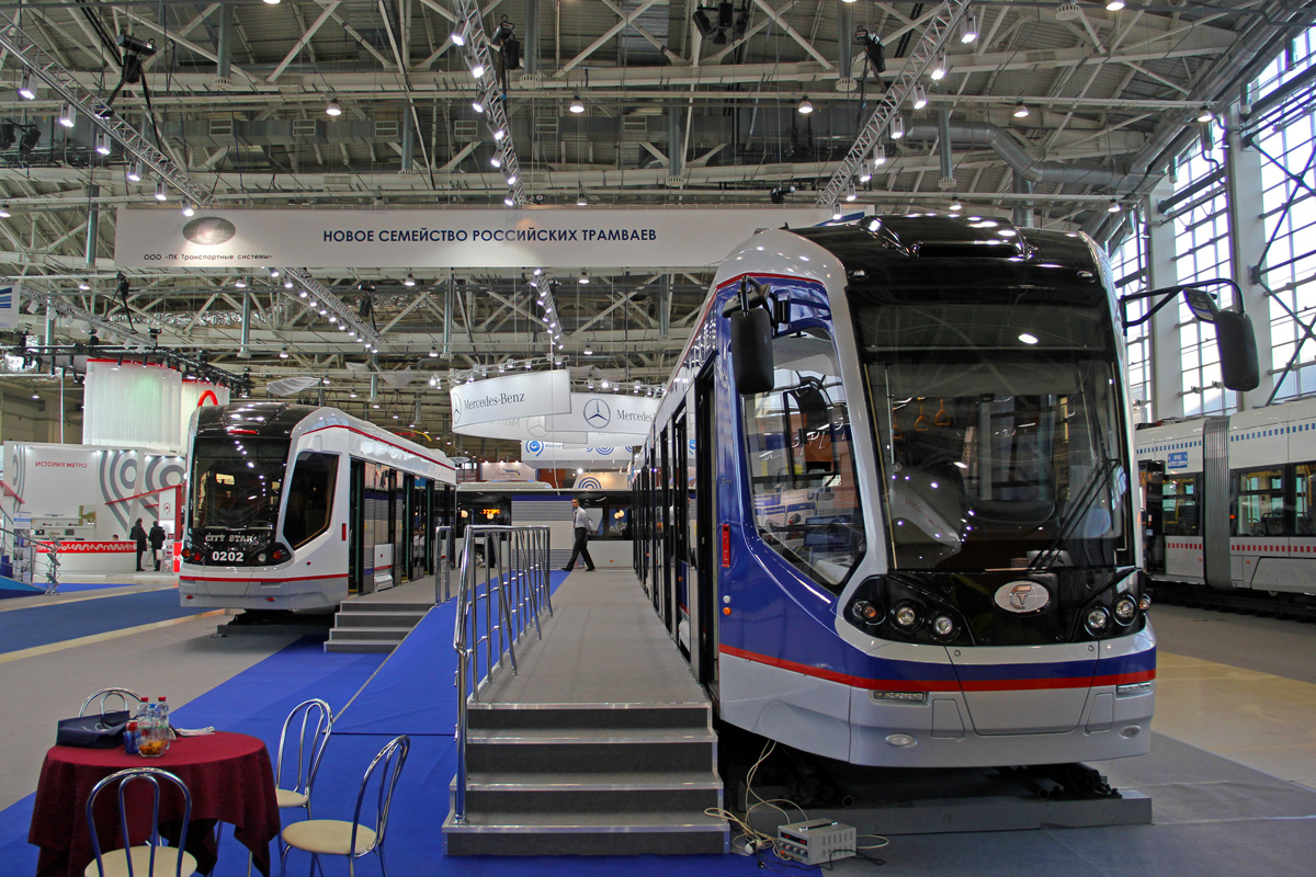 Moscow, 71-931 “Vityaz” # 0203; Moscow, 71-911 “City Star” # 0202; Moscow — ExpoCityTrans — 2014
