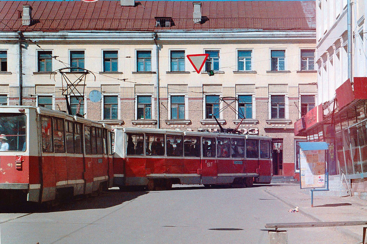 Smolensk, 71-605 (KTM-5M3) č. 146; Smolensk, 71-605 (KTM-5M3) č. 156; Smolensk — Dismantling and abandoned lines; Smolensk — Historical photos (1992 — 2001)