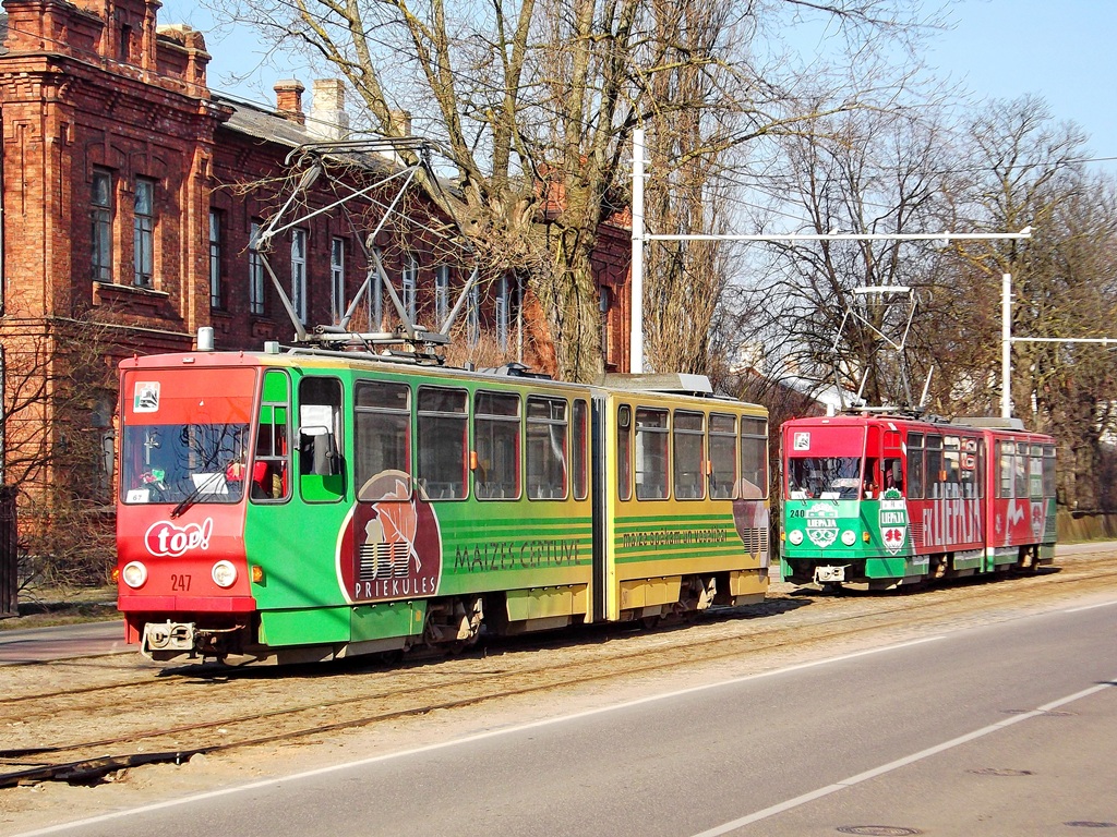 Liepaja, Tatra KT4D № 247; Liepaja, Tatra KT4D № 240