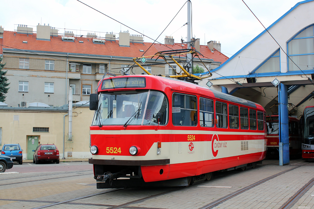 Prague, Tatra T3R.P № 5524; Prague — Tram depots