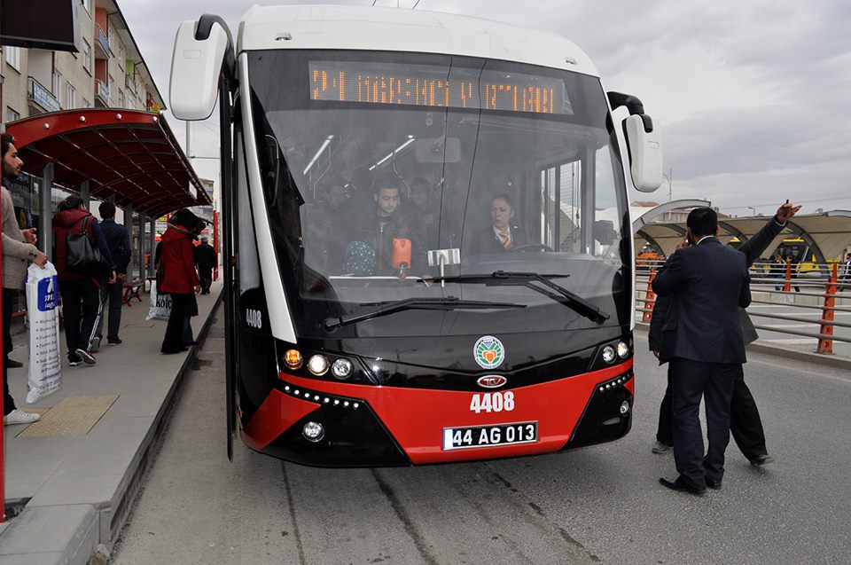 Malatya, Bozankaya Trambüs 24 MT nr. 4408; Malatya — Opening of Trolleybus Rapid Transit 10-11.03.2015