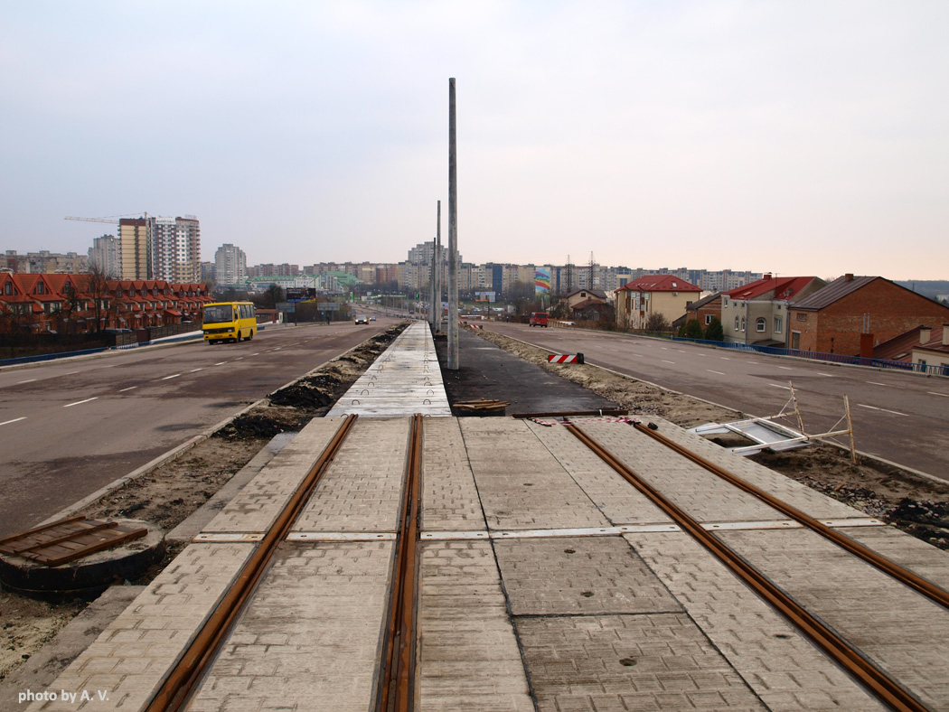 Ļviva — Building of tram line to Sykhiv neigborhood