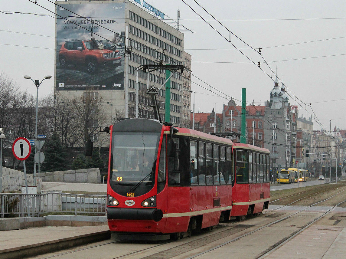 Silesia trams, Konstal 105N-HF11AC # 705