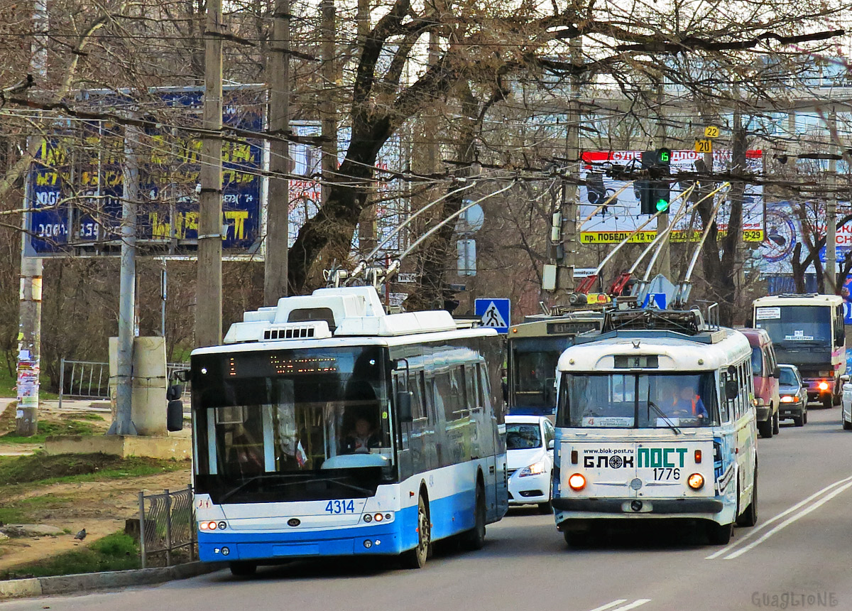 Кримський тролейбус, Богдан Т70110 № 4314; Кримський тролейбус, Škoda 9TrH29 № 1776